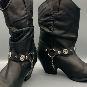 Dingo Women's size 7.5 black leather boots